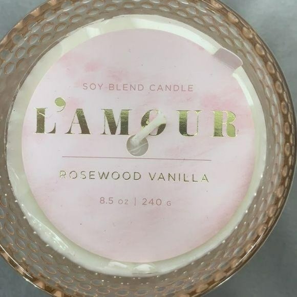 L’Amour Rosewood Vanilla Soy Blend Glass C… - Picture 4 of 6